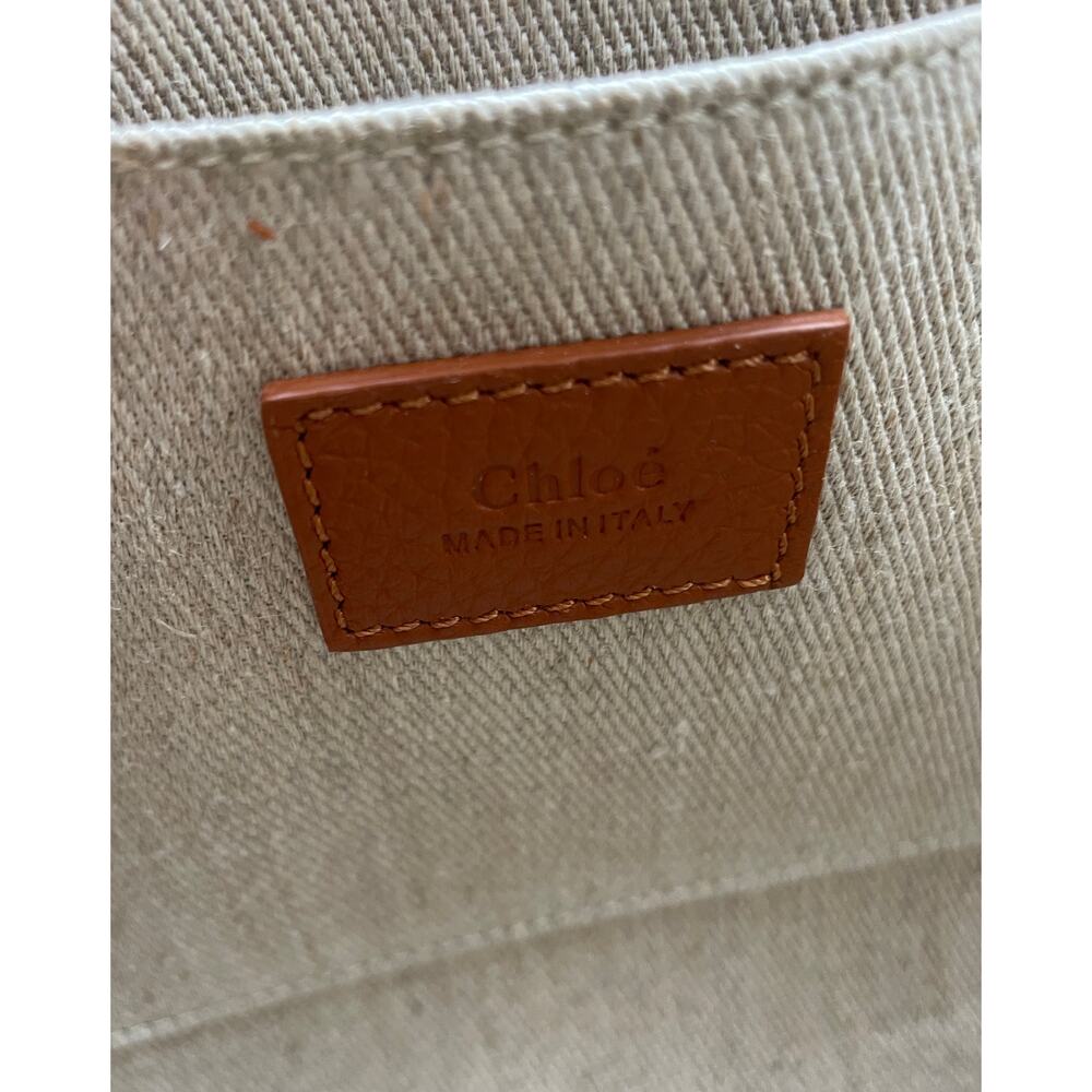 ❌❌SOLD!❌❌BRAND NEW CHLOE SMALL STRAW RAFFIA LEATHER WOODY SUMMER TOTE BAG - Picture 15 of 16